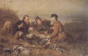 Perov, Vasily Hunters at Rest oil painting artist